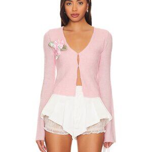 NWT For Love & Lemons Savannah Cardigan in Pink